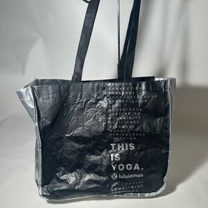 Lululemon Athletica Black and Silver Modern Tote